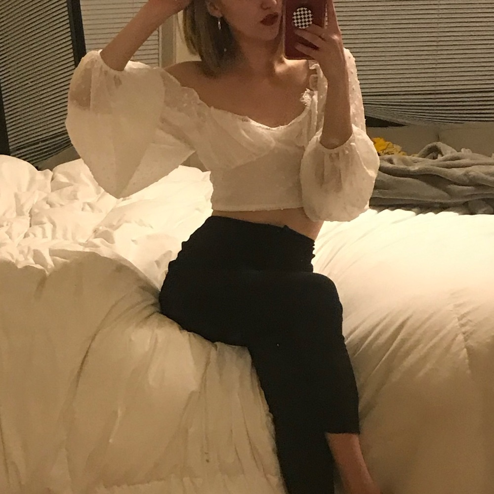 Flowy White Off Shoulder Blouse